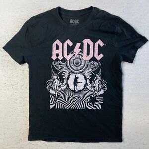 AC/DC Graphic T-Shirt Mens Medium Black Band Rock Concert Short‎ Sleeve Tee